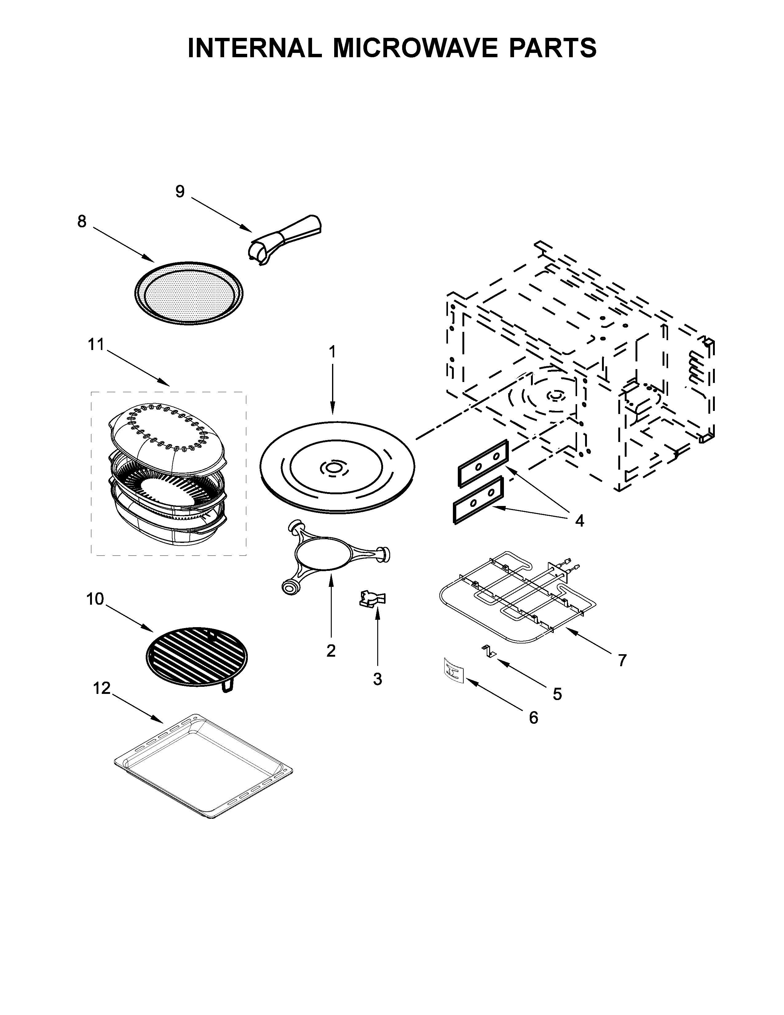 Internal microwave parts