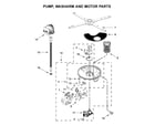 KitchenAid KDTE254EBL3 pump, washarm and motor parts diagram