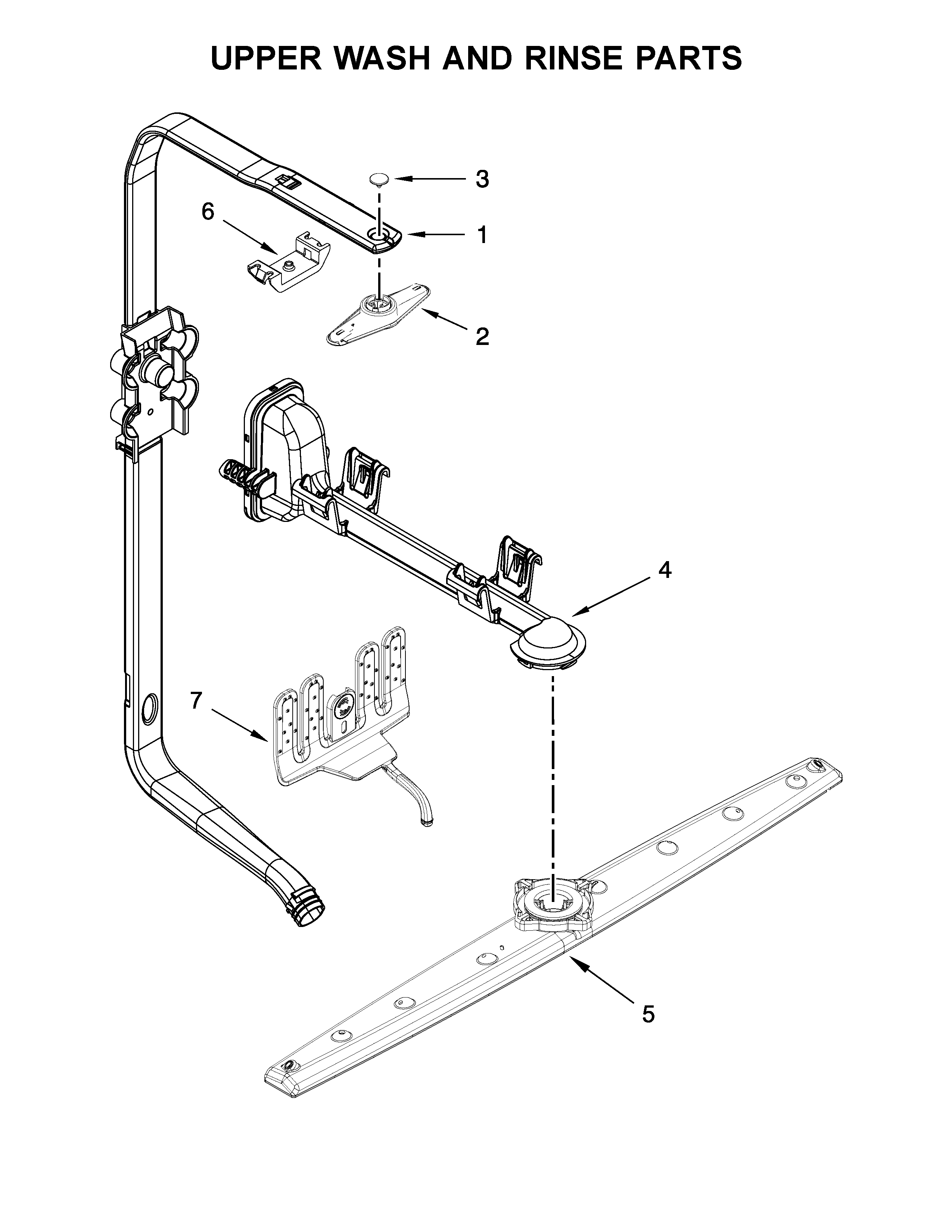 UPPER WASH AND RINSE PARTS