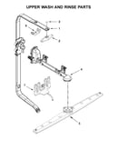 Upper wash and rinse parts
