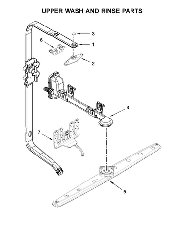 Upper wash and rinse parts