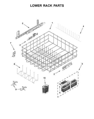 Lower rack parts