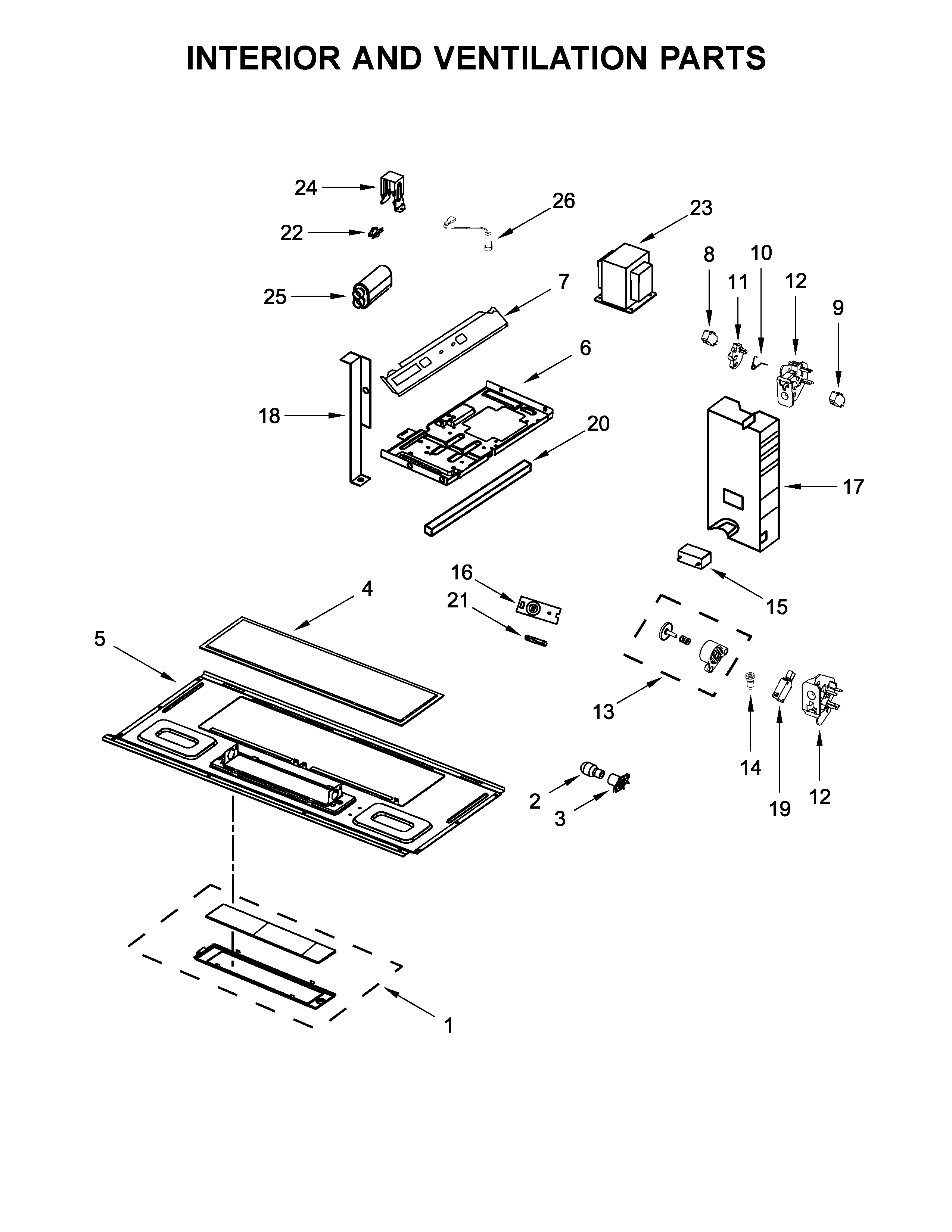 Interior and ventilation parts
