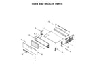 Whirlpool WFG505M0BS3 oven and broiler parts diagram