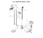 Amana ADB1700ADW4 fill, drain and overfill parts diagram