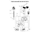 Amana ADB1700ADW4 pump, washarm and motor parts diagram