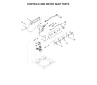 Whirlpool WTW4915EW2 controls and water inlet parts diagram