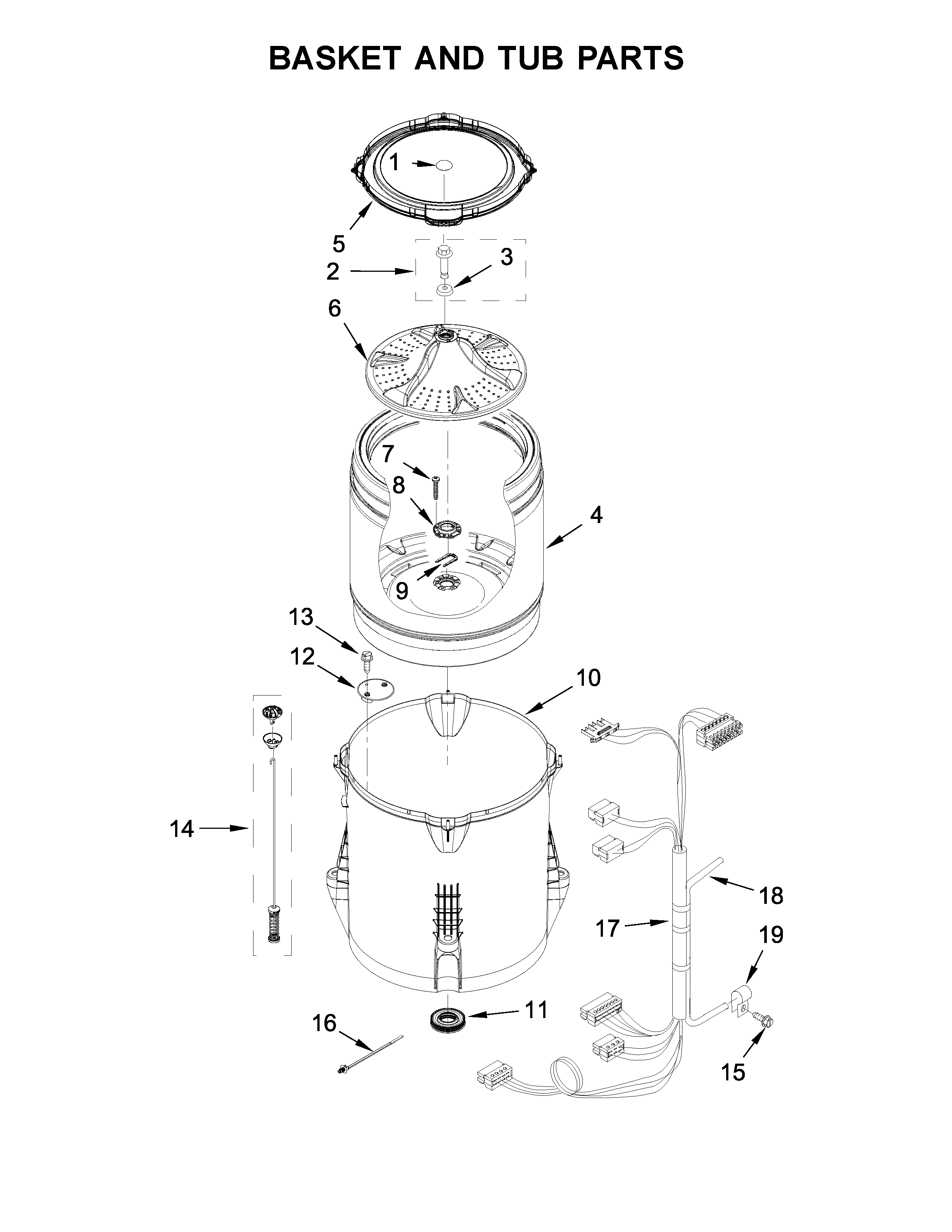Basket and tub parts