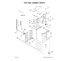 Crosley ZAW47115GW0 top and cabinet parts diagram