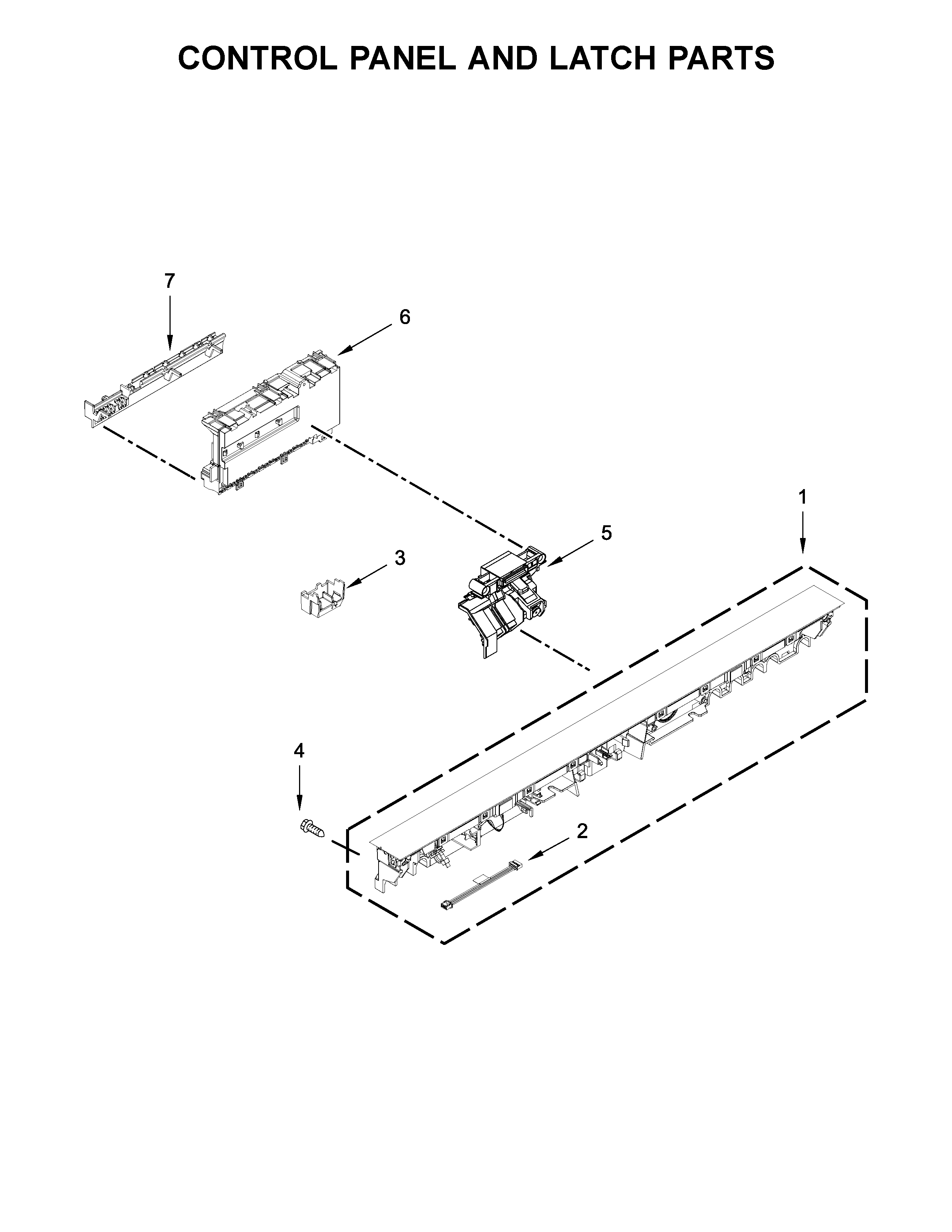 CONTROL PANEL AND LATCH PARTS