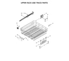 KitchenAid KDTE234GBS0 upper rack and track parts diagram