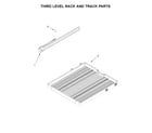 KitchenAid KDTE234GBS0 third level rack and track parts diagram