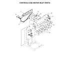 Crosley CAW42114GW1 controls and water inlet parts diagram
