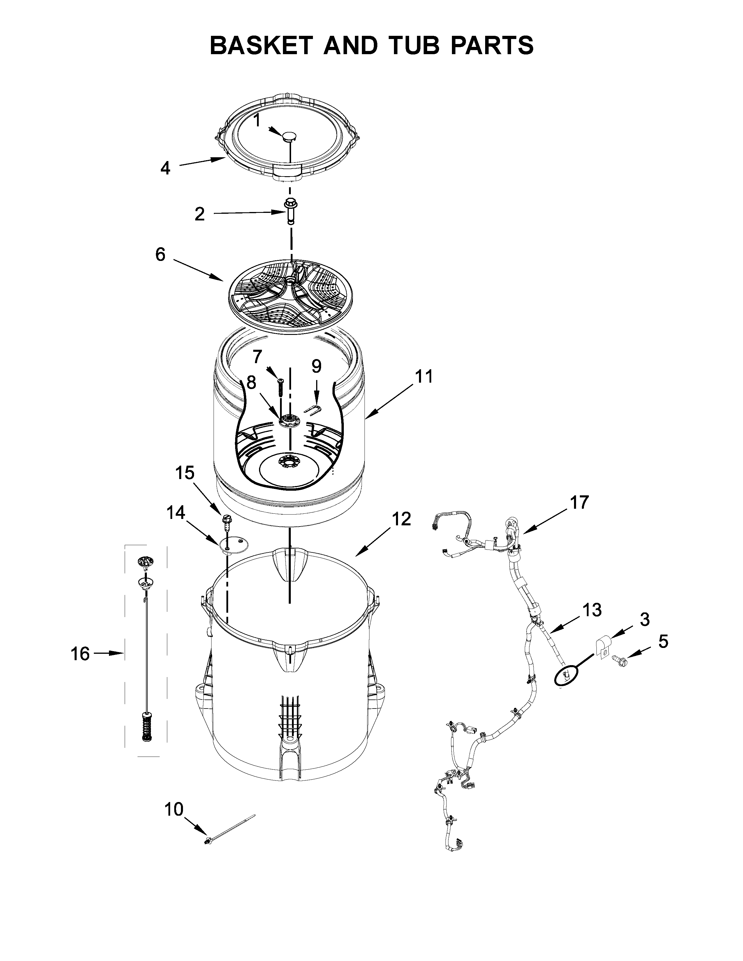 Basket and tub parts