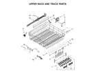 KitchenAid KDTE204GPS0 upper rack and track parts diagram
