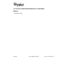 Whirlpool YWFE520S0FW1 cover sheet diagram