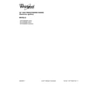 Whirlpool WFG320M0BB2 cover sheet diagram