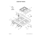 Whirlpool WFG320M0BB2 cooktop parts diagram