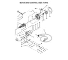 KitchenAid KSM88RBQ2CU0 motor and control unit parts diagram