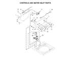 Amana NTW4516FW2 controls and water inlet parts diagram