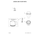 KitchenAid 5KCM1204EOB0 carafe and filter parts diagram
