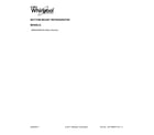 Whirlpool WRB322DMHV00 cover sheet diagram