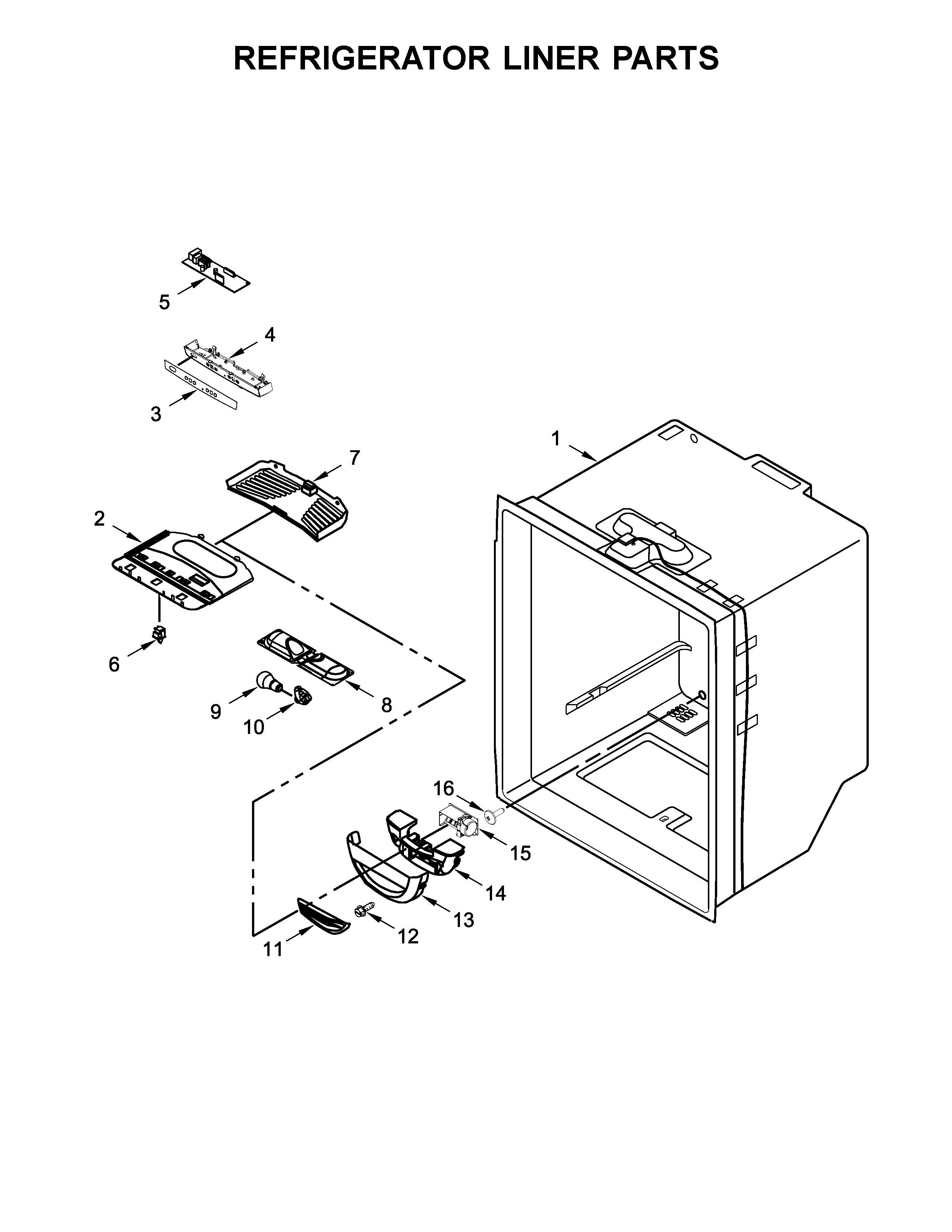 Refrigerator liner parts