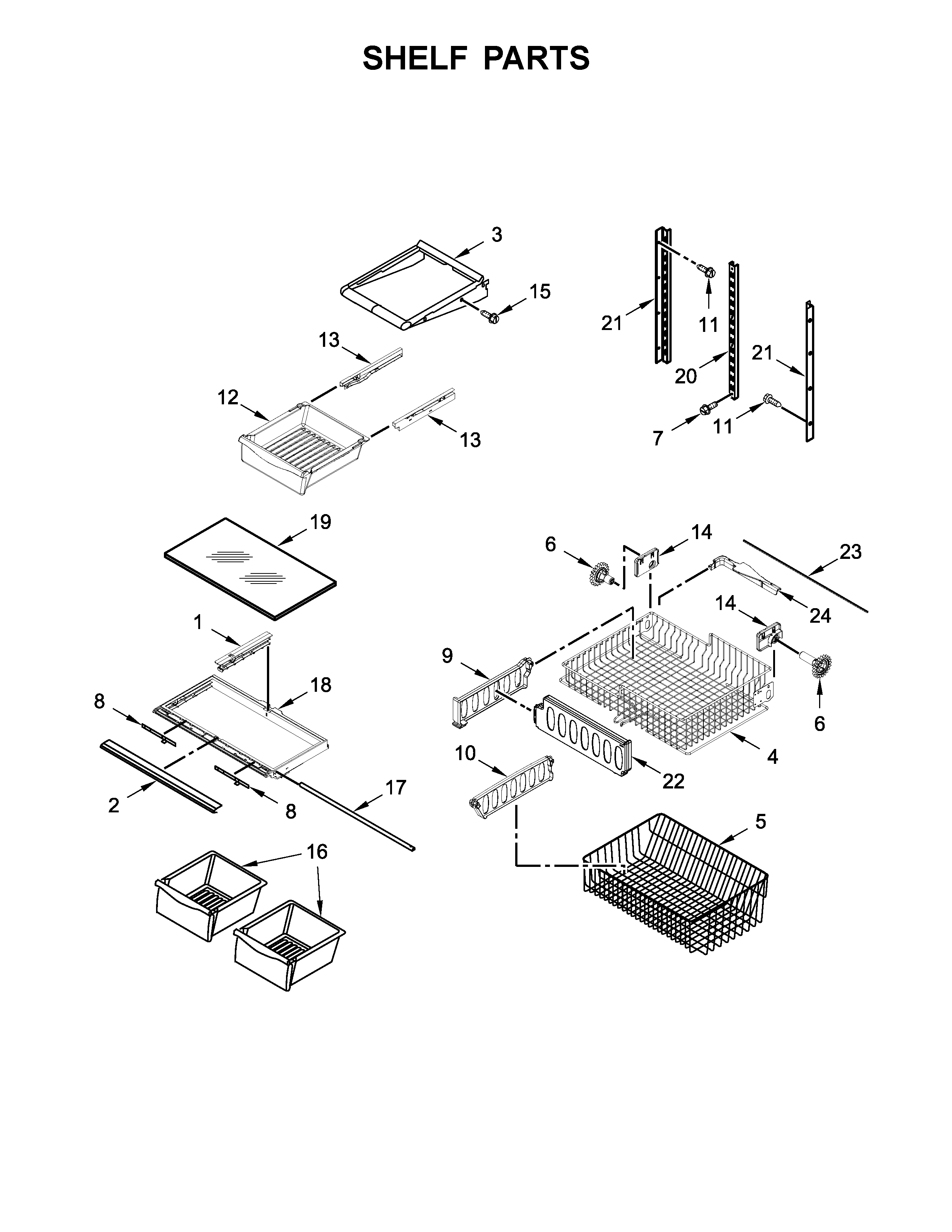 Shelf parts