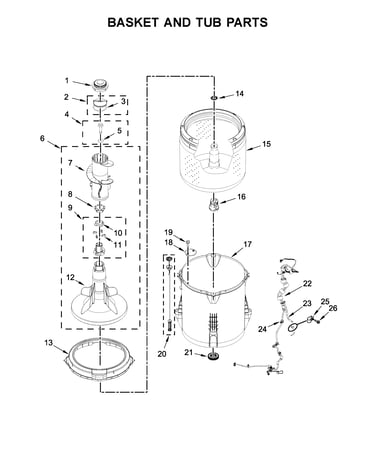 Basket and tub parts
