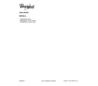 Whirlpool WGD8500DR4 cover sheet diagram