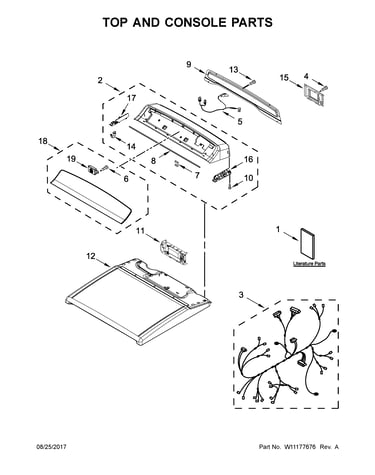 Top and console parts