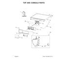 Whirlpool WHD3090GW0 top and console parts diagram