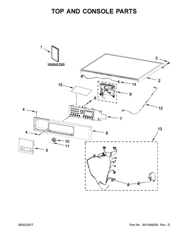 Top and console parts