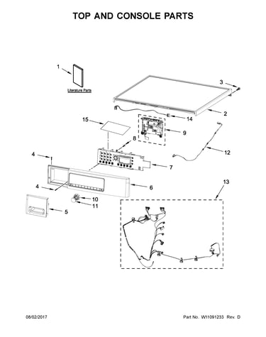 Top and console parts