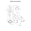 Whirlpool WTW4816FW2 basket and tub parts diagram