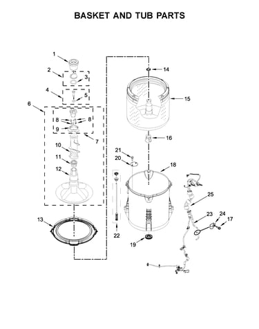 Basket and tub parts