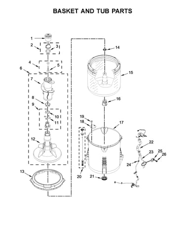 Basket and tub parts