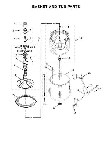 Basket and tub parts