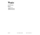 Whirlpool WED92HEFC1 cover sheet diagram