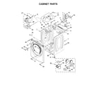 Whirlpool WED8540FW1 cabinet parts diagram