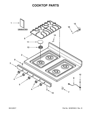 Cooktop parts