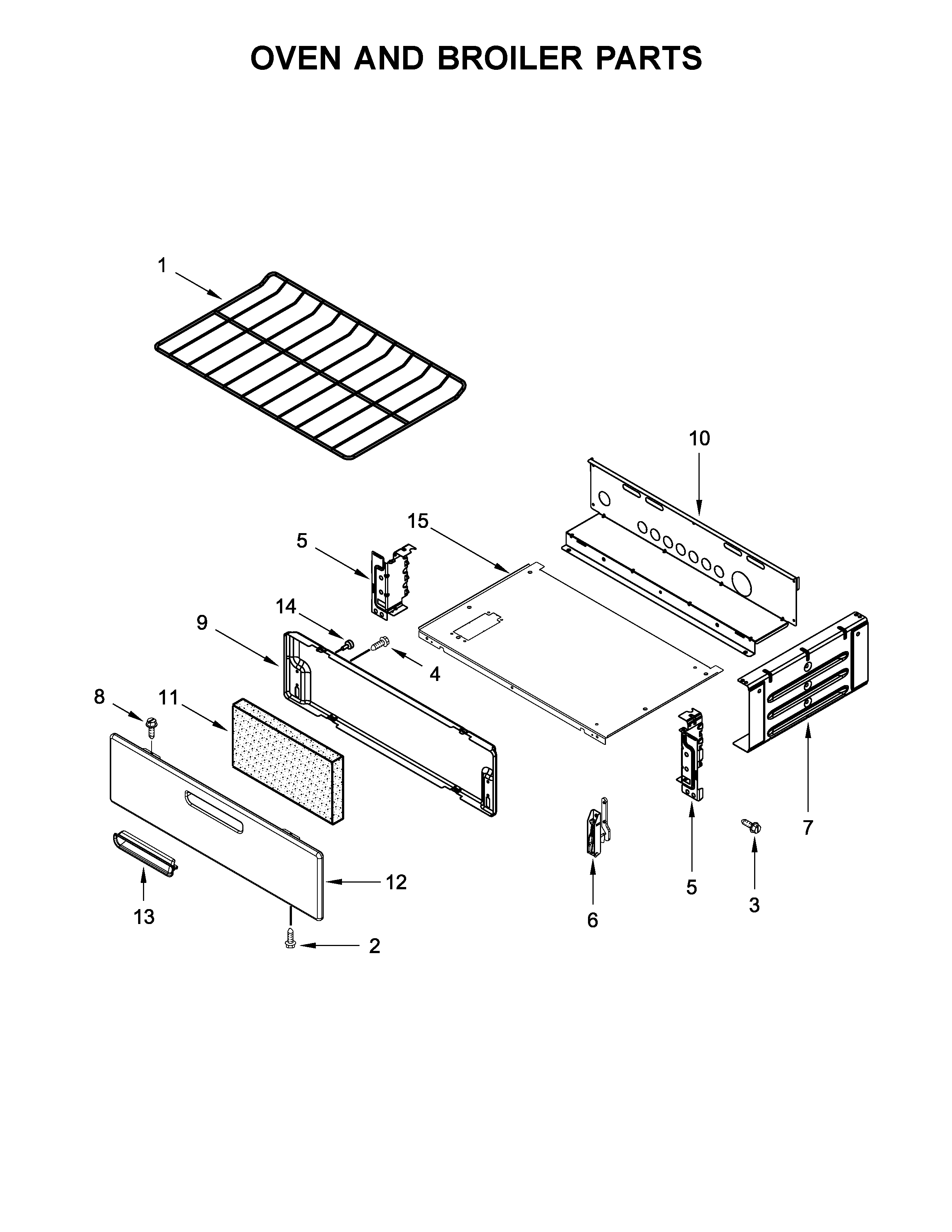 Oven and broiler parts