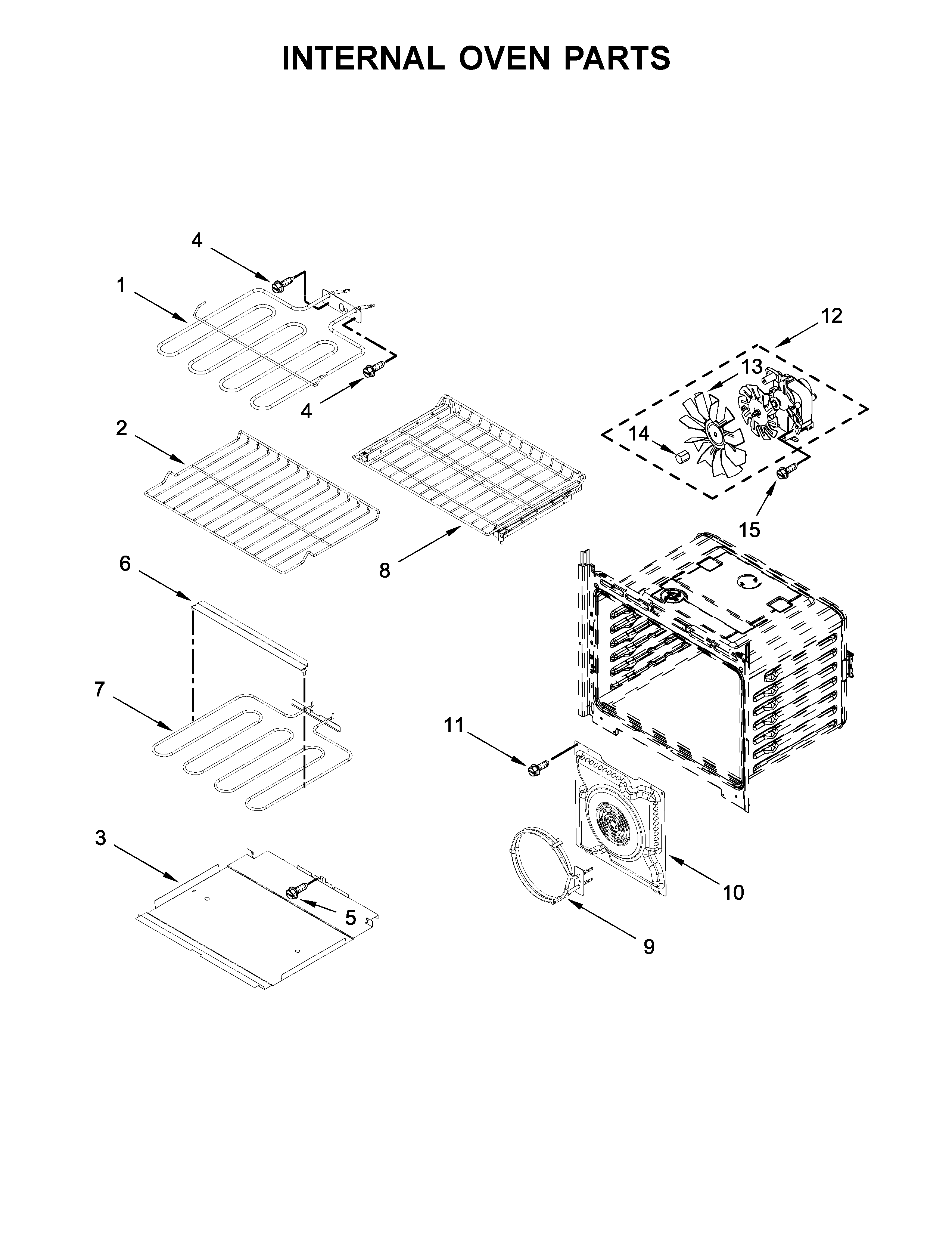 Internal oven parts
