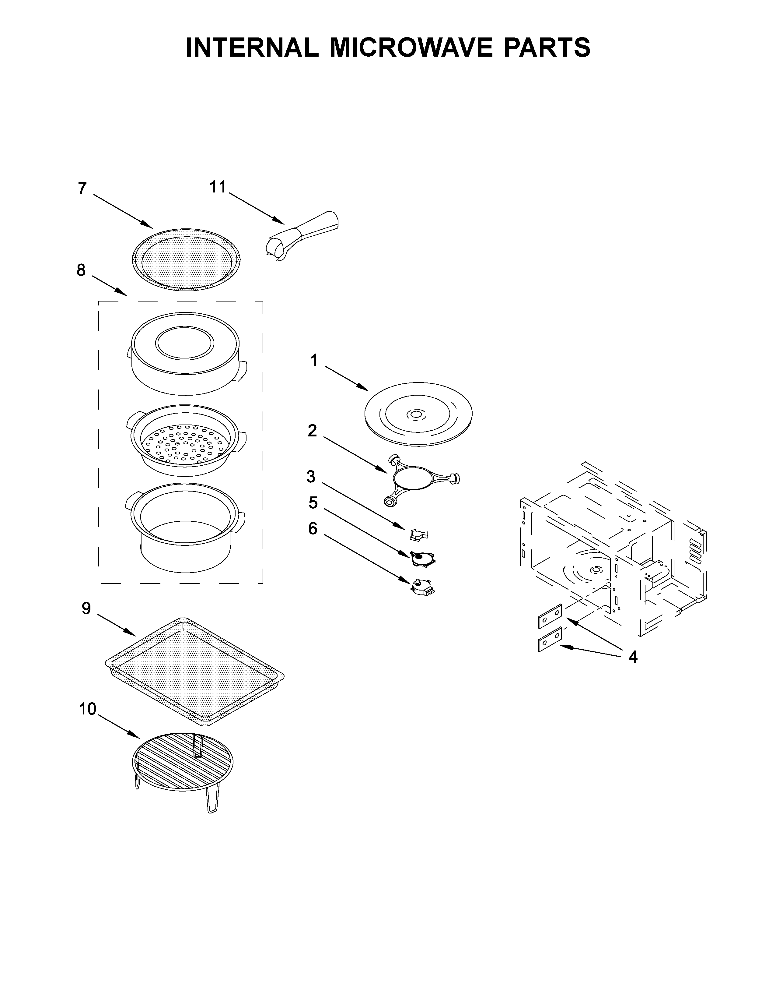 Internal microwave parts
