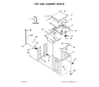 Maytag MVWB835DW3 top and cabinet parts diagram