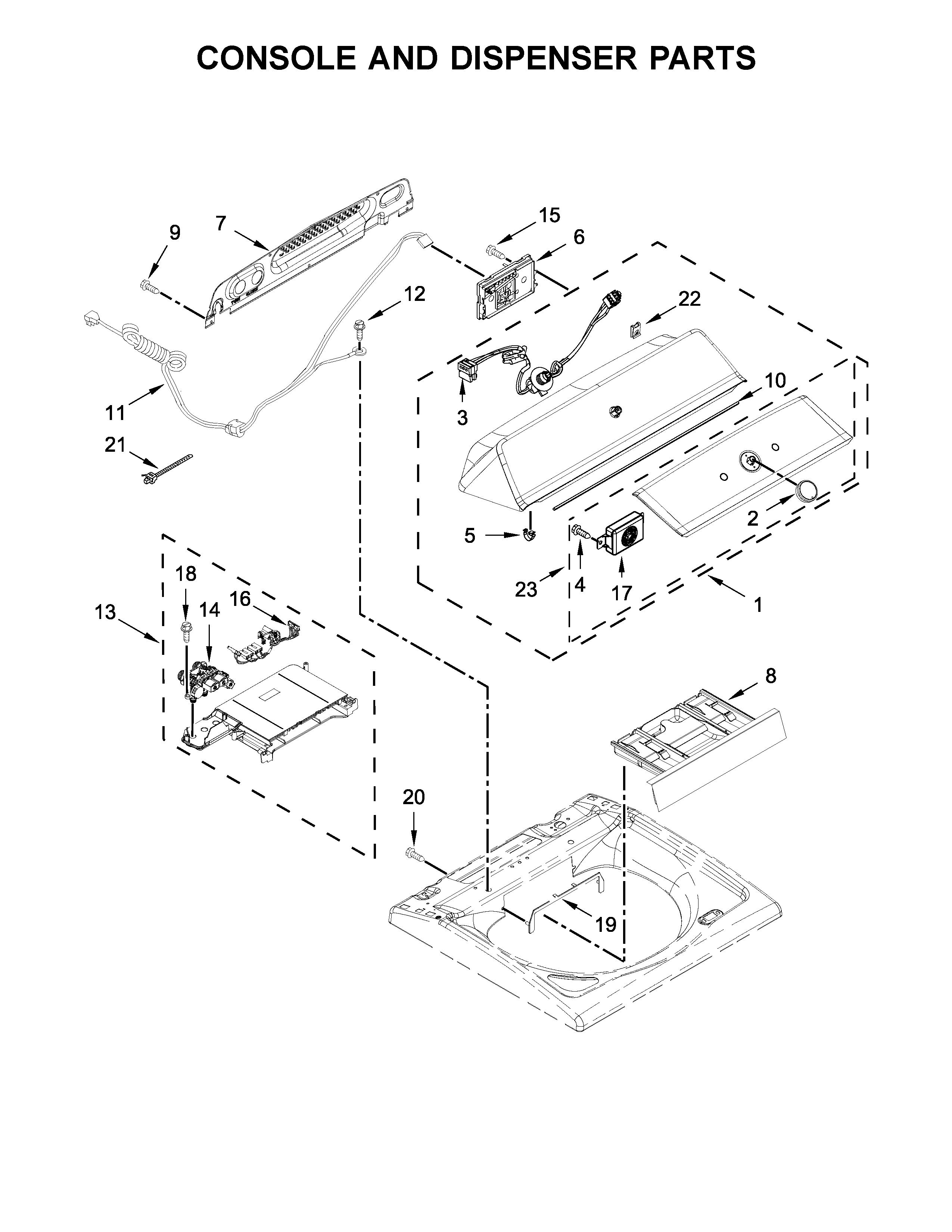 CONSOLE AND DISPENSER PARTS