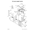 Maytag MVWB855DC3 top and cabinet parts diagram