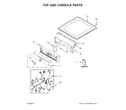 Maytag MED3500FW1 top and console parts diagram