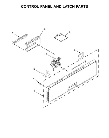 Control panel and latch parts