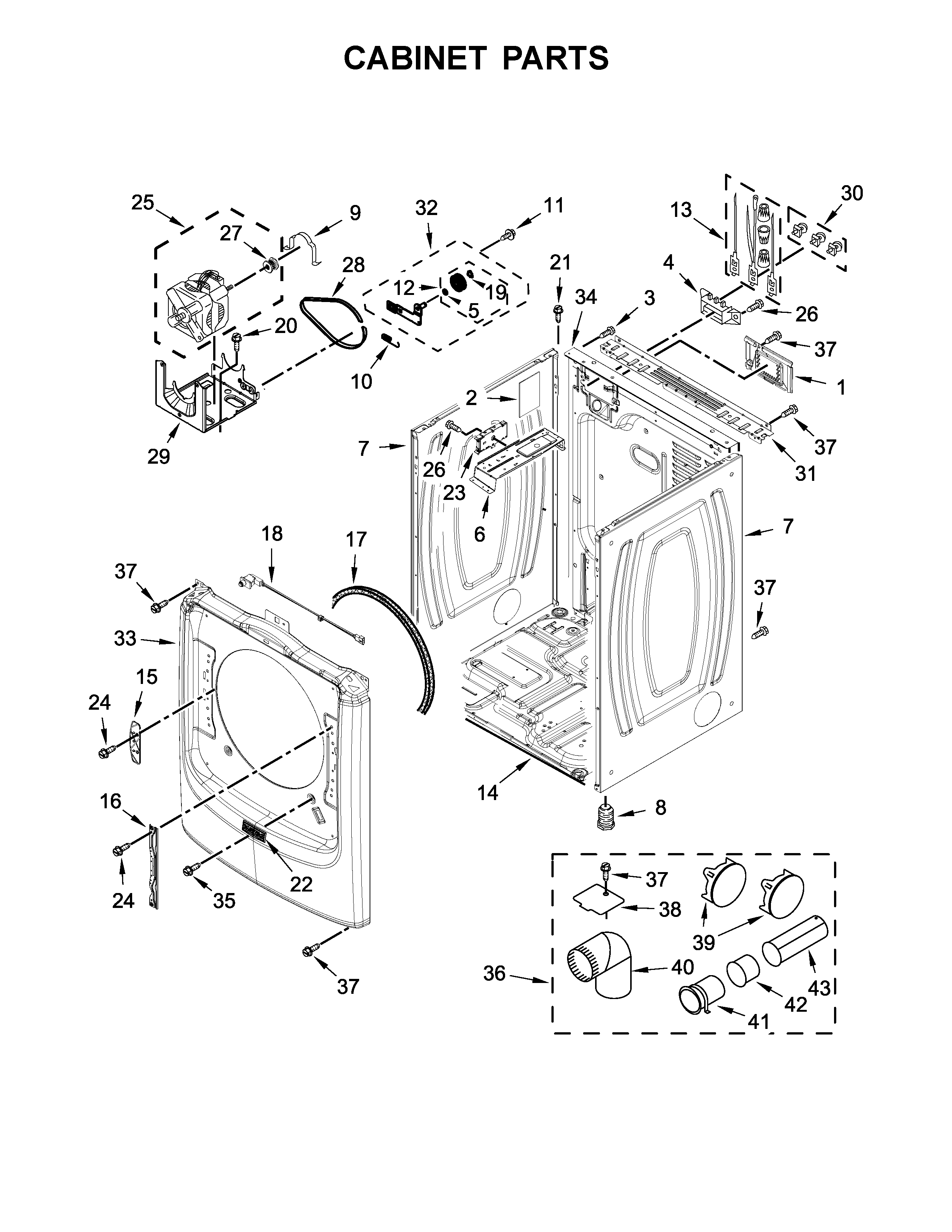Cabinet parts